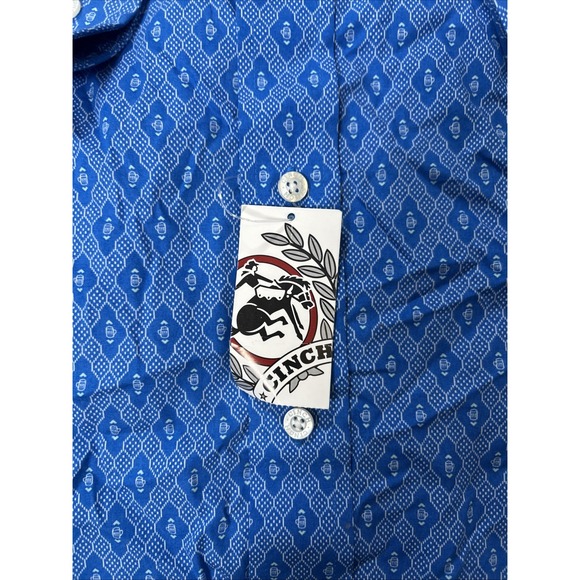New Cunch Button Down Shirt Men's Size Large Blue Western Rancher NWT - Picture 2 of 14